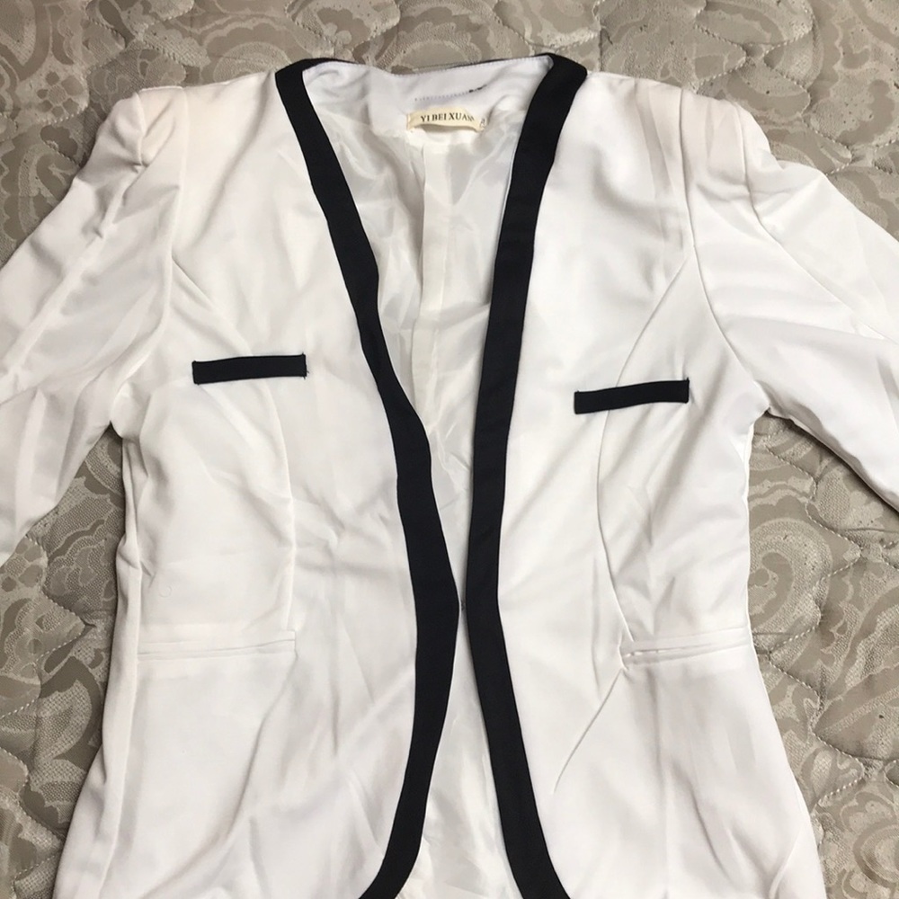 Black and white blouse